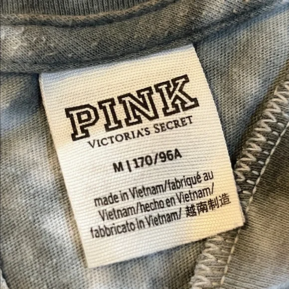 Pink Victoria's Secret Black and Gray Tie-Dye Tank Top - Picture 5 of 5